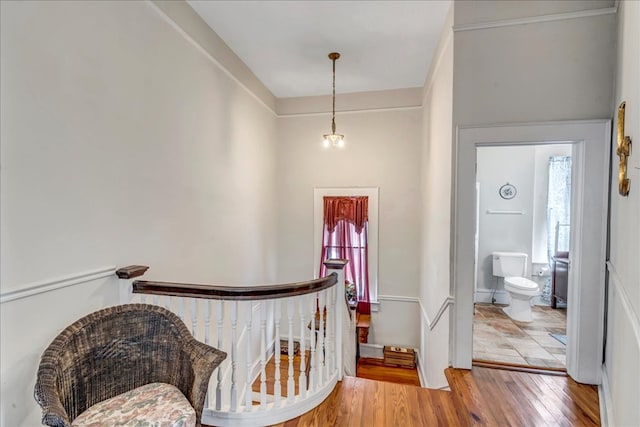 interior space featuring plenty of natural light and hardwood / wood-style floors