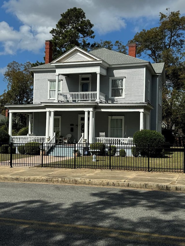 view of front of property with a porch