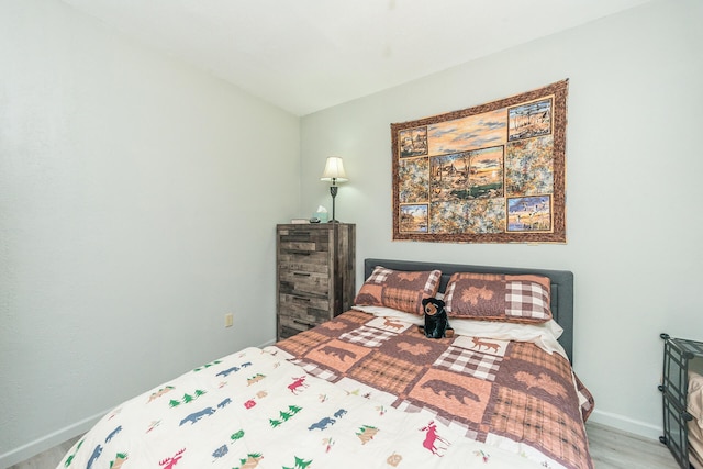 bedroom featuring light hardwood / wood-style floors