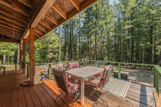 view of wooden terrace