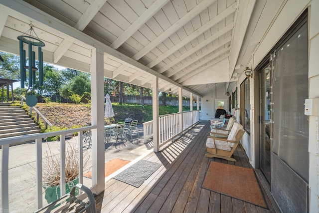 view of wooden terrace