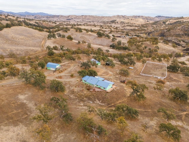 drone / aerial view with a mountain view