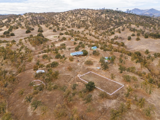 drone / aerial view with a mountain view