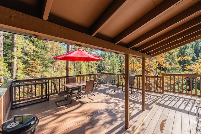 view of wooden deck