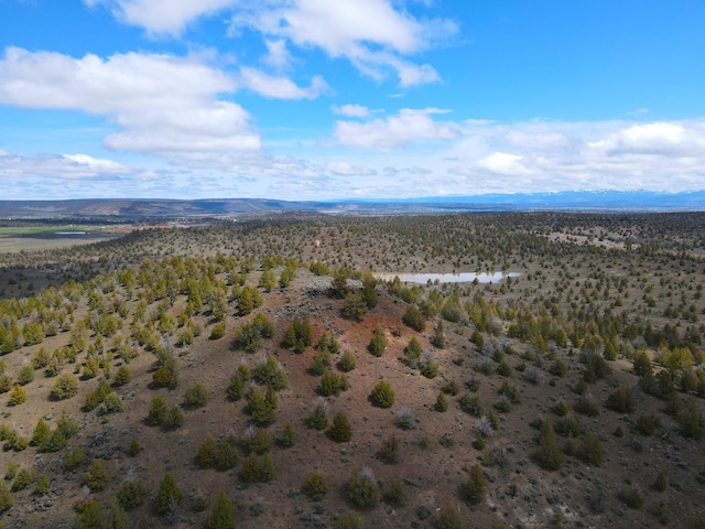 bird's eye view with a mountain view