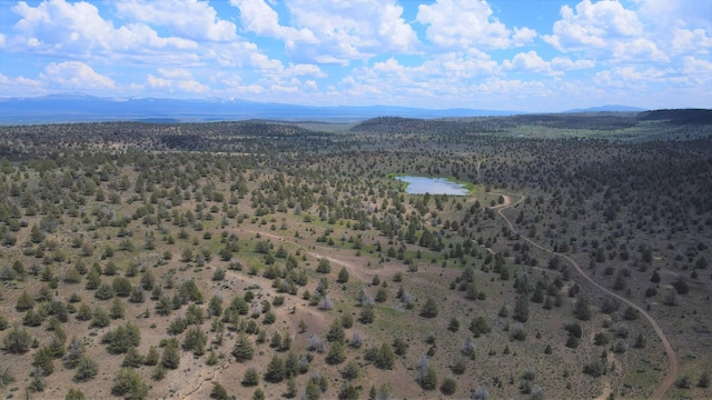 bird's eye view featuring a mountain view