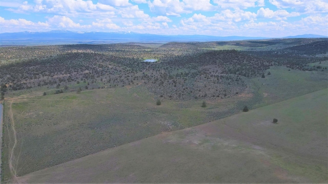 aerial view with a mountain view