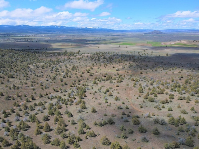 drone / aerial view with a mountain view