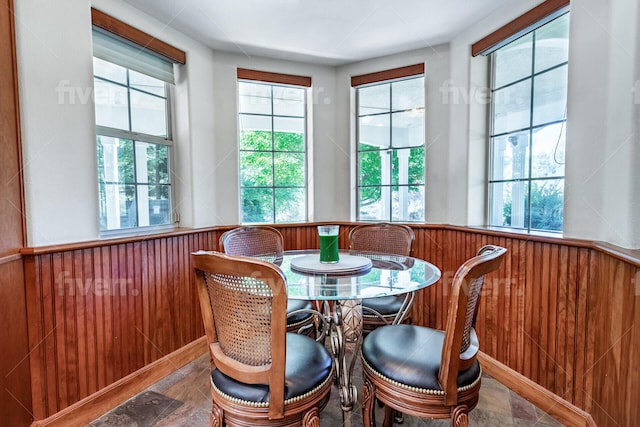 interior space featuring a wealth of natural light