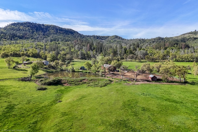 mountain view with a rural view