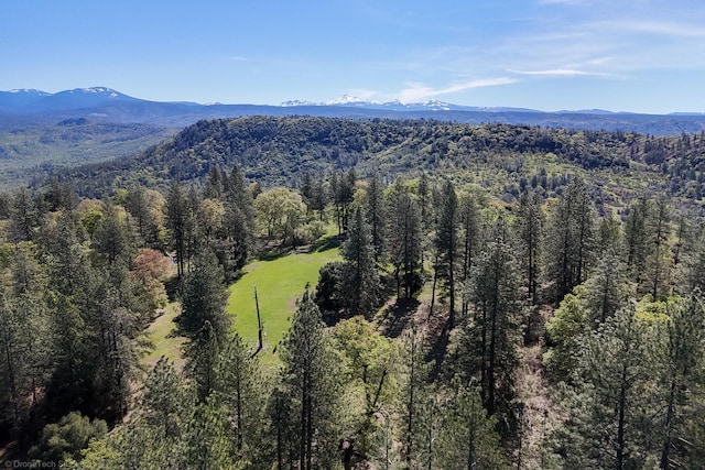 bird's eye view featuring a mountain view