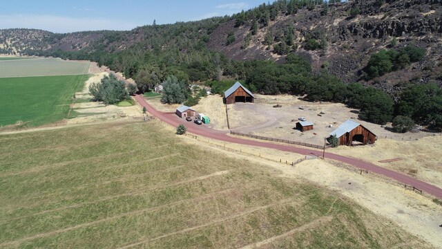 bird's eye view featuring a rural view