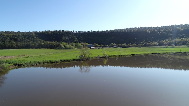 644-705 Pit River Canyon Rd, Mcarthur, CA 96056 - water view featuring a heavily wooded area