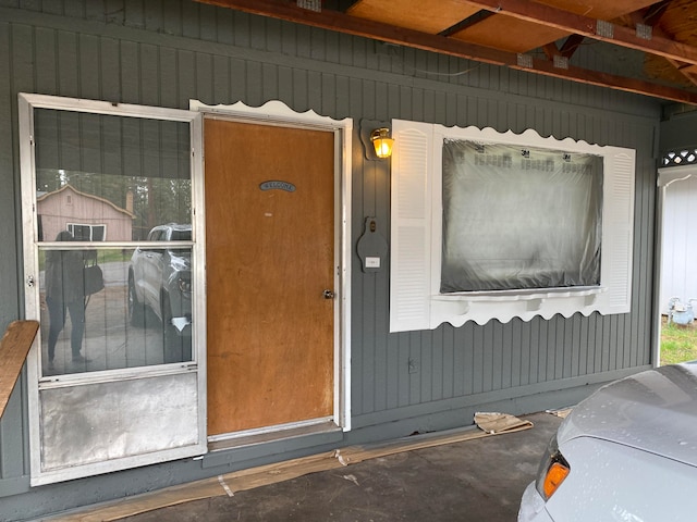 view of doorway to property