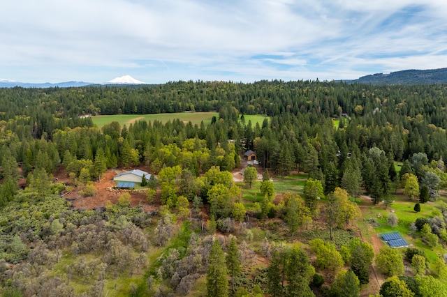 bird's eye view featuring a mountain view