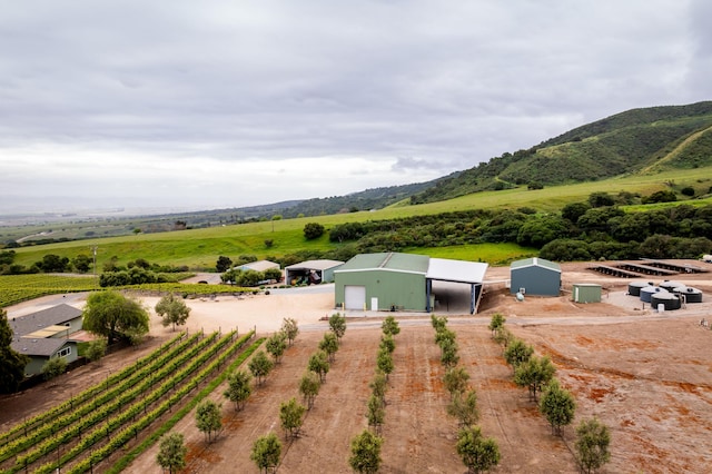 aerial view featuring a rural view