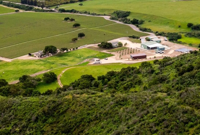 aerial view featuring a rural view