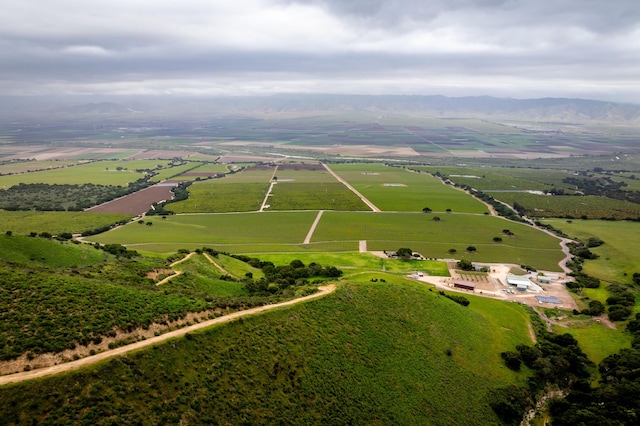 bird's eye view with a rural view