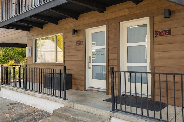 view of doorway to property