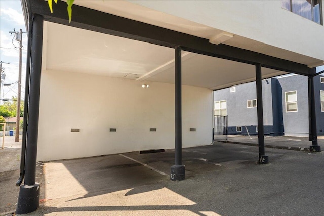 view of patio featuring a carport