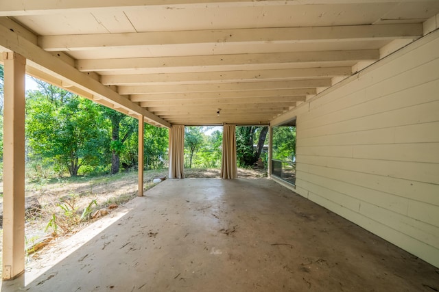 view of patio / terrace featuring a carport