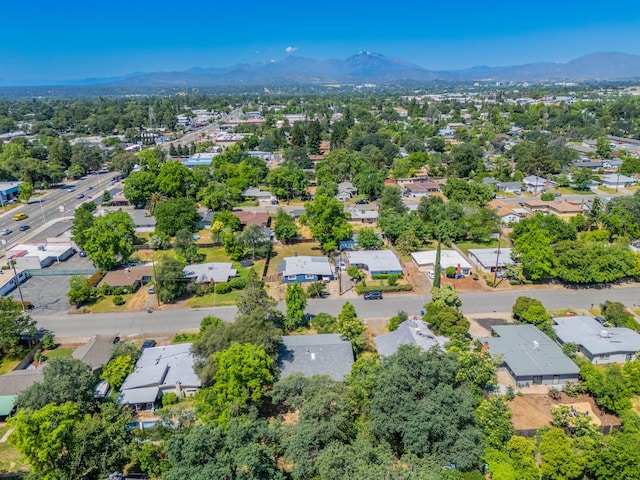 aerial view featuring a mountain view