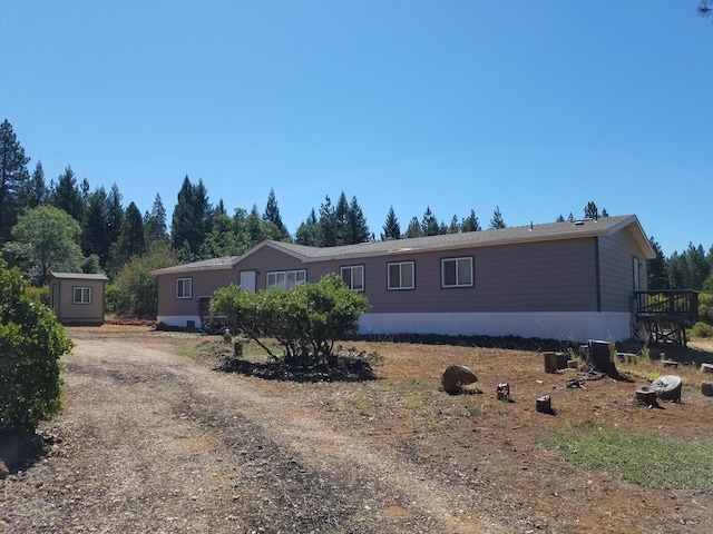 view of manufactured / mobile home