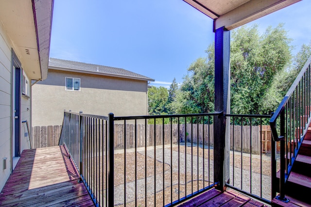 balcony with stairs