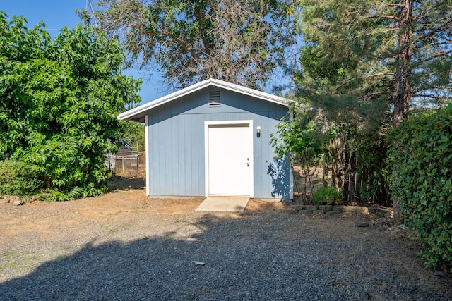 view of outdoor structure