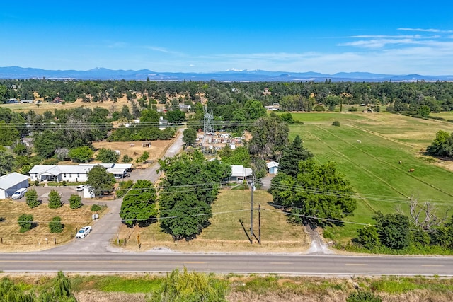 bird's eye view featuring a mountain view