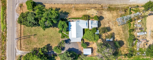 aerial view with a rural view