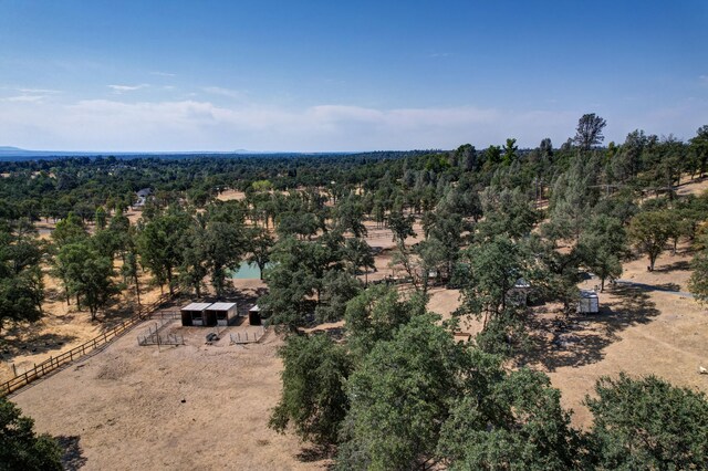 bird's eye view with a rural view