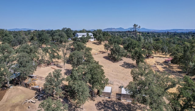 aerial view featuring a mountain view