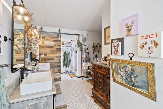 bathroom with vanity