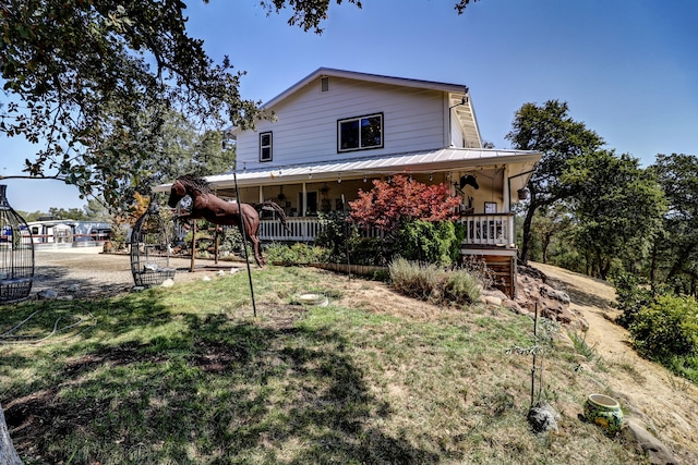 view of front of home with covered porch