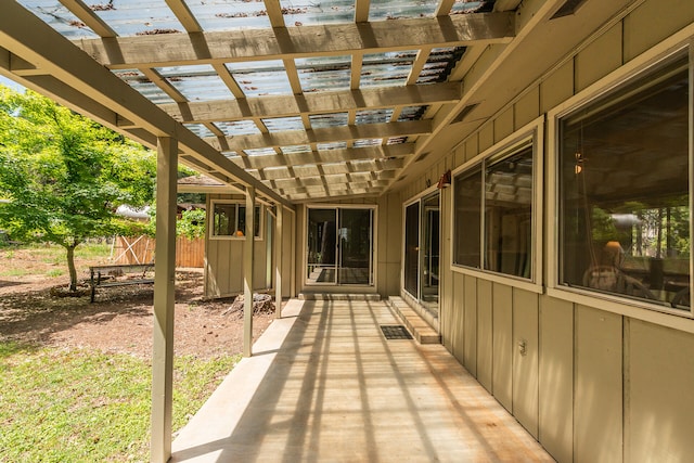 view of patio with a pergola