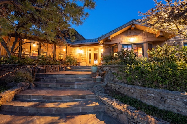 27744 Lee Rd, Mcarthur, CA 96056 - view of front of house with metal roof and french doors
