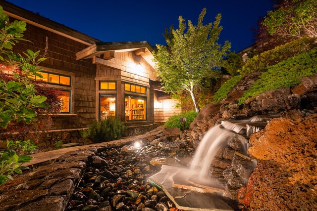 27744 Lee Rd, Mcarthur, CA 96056 - view of patio at night