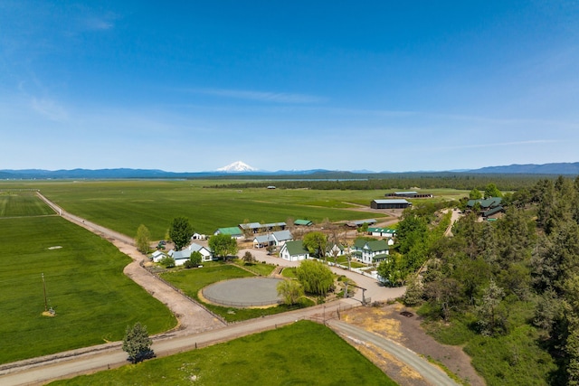 aerial view featuring a rural view