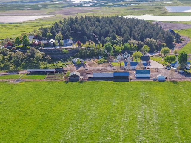 aerial view with a rural view