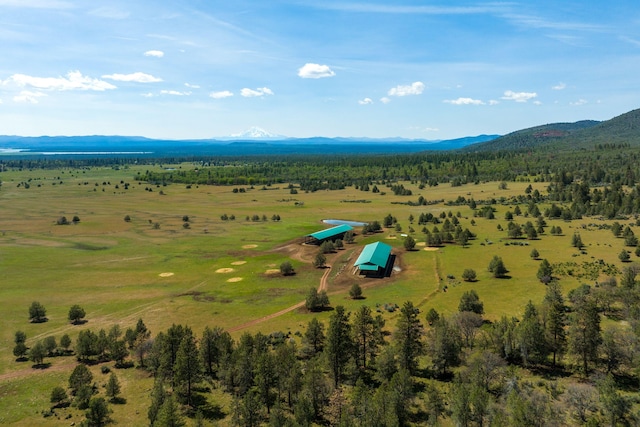 aerial view featuring a mountain view