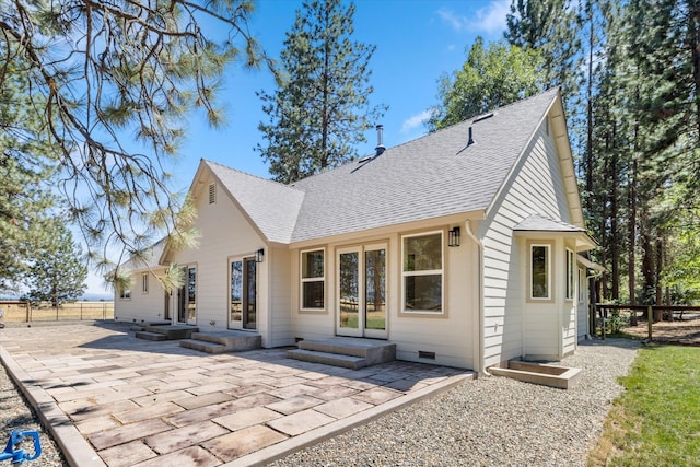 rear view of property with a patio area