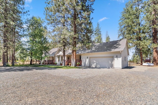 ranch-style home with a garage