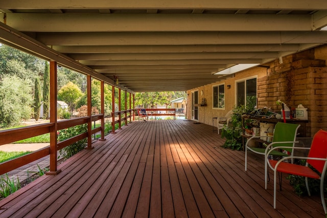 view of wooden deck