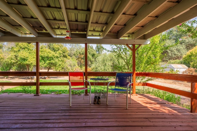 view of wooden deck