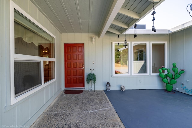 doorway to property with visible vents