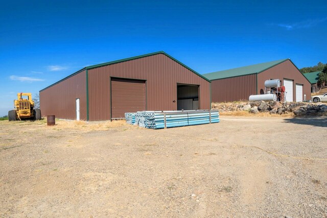 view of outbuilding with a garage