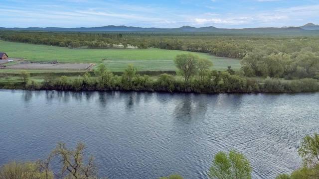 property view of water featuring a mountain view