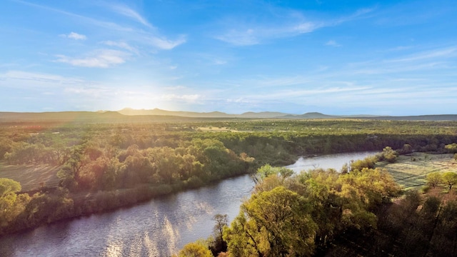 property view of water featuring a mountain view