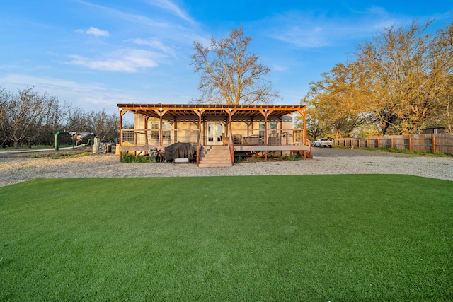 exterior space featuring a lawn